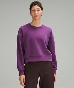 Lululemon Purple Softstreme Perfectly Cropped Oversized Crew Sweatshirt Size 12